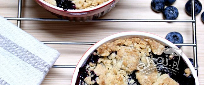Crumble z borówkami