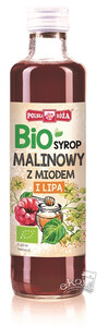 Syrop malinowy z lipą i miodem BIO 250ml Polska Róża