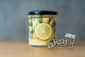 Śledź z limonką i kolendrą w marynacie cytrynowo - miodowej słoik 300g Seafood